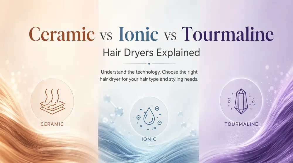 Ceramic vs Ionic vs Tourmaline Hair Dryers Explained